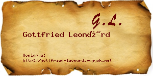 Gottfried Leonárd névjegykártya