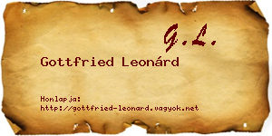 Gottfried Leonárd névjegykártya